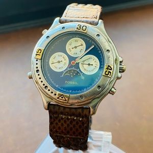 1995 FOSSIL CHRONOGRAPH MOON PHASE WATCH BQ-8732